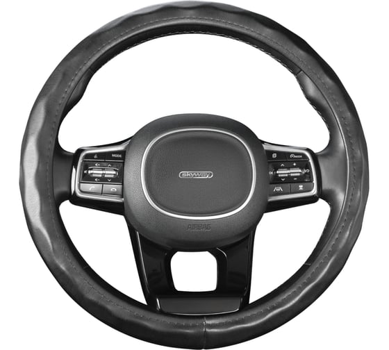Оплетка SKYWAY Top-11 M черная, экокожа S01102497 1