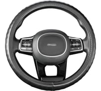 Оплетка SKYWAY Top-12 M черная, экокожа S01102500