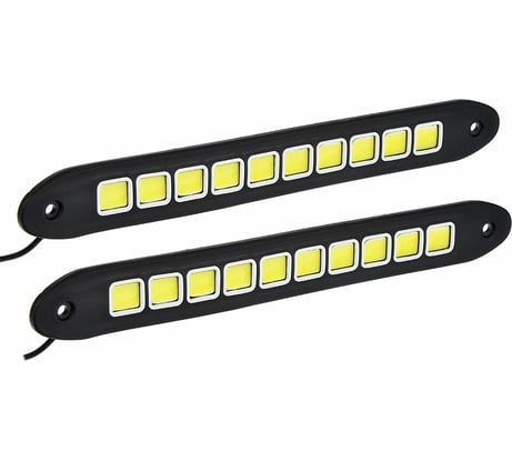 Дневные ходовые огни NEW GALAXY LED 40 шт, гибкий резин. корп., 260мм, 12V, белый, 2шт. 702-036
