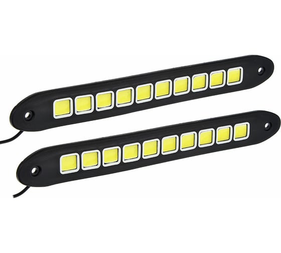 Дневные ходовые огни NEW GALAXY LED 40 шт, гибкий резин. корп., 260мм, 12V, белый, 2шт. 702-036 1