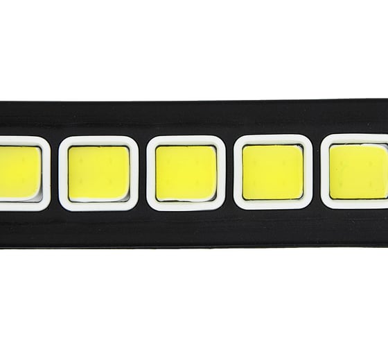 Дневные ходовые огни NEW GALAXY LED 40 шт, гибкий резин. корп., 260мм, 12V, белый, 2шт. 702-036