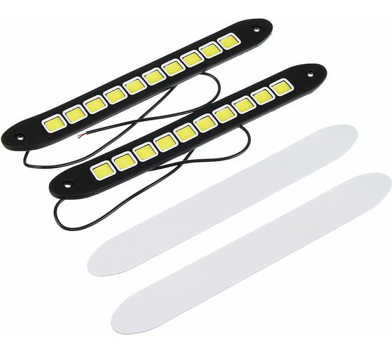 Дневные ходовые огни NEW GALAXY LED 40 шт, гибкий резин. корп., 260мм, 12V, белый, 2шт. 702-036