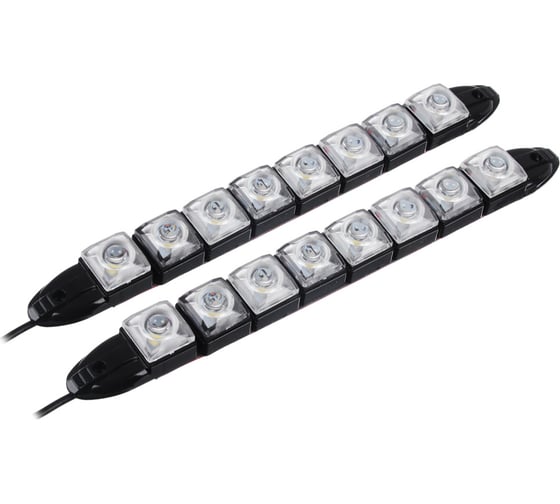 Дневные ходовые огни NEW GALAXY LED 8 шт. гибкий пласт. корп., 220 мм, 12V белый, 2 шт. 702-099