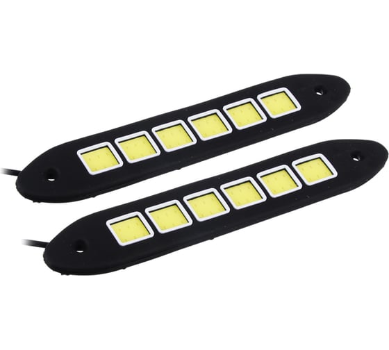Дневные ходовые огни NEW GALAXY LED 36 шт, гибкий резин. корп., 180 мм, 12V, белый, 2 шт. 702-033