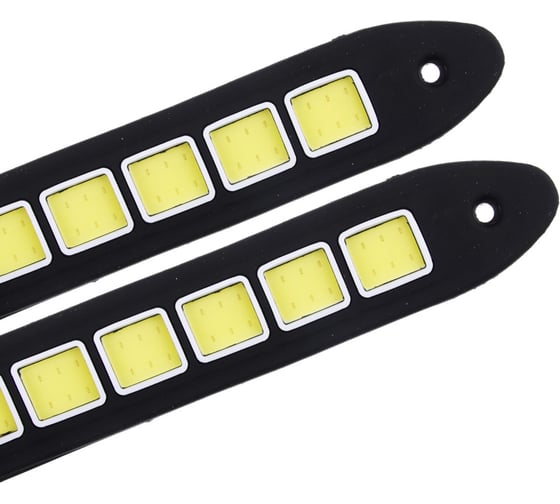 Дневные ходовые огни ЕРМАК LED 36 шт, гибкий резин. корп., 180 мм, 12V, белый, 2 шт. 702-033