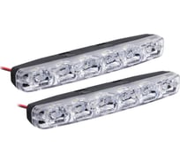 Дневные ходовые огни NEW GALAXY LED 6 шт., пласт. корп., 155мм, 12V, белый, 2шт. 702-104