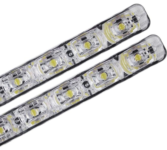 Дневные ходовые огни ЕРМАК LED 6 шт., пласт. корп., 155мм, 12V, белый, 2шт. 702-104