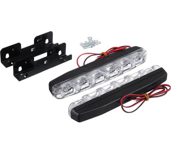 Дневные ходовые огни ЕРМАК LED 6 шт., пласт. корп., 155мм, 12V, белый, 2шт. 702-104