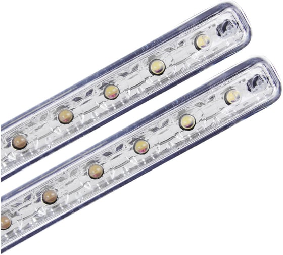 Дневные ходовые огни ЕРМАК LED 8 шт., пласт. корп., 158мм, 12V, белый, 2 шт. 702-105
