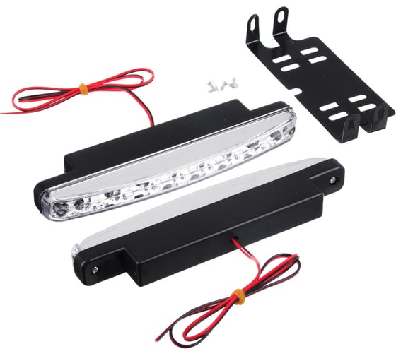 Дневные ходовые огни ЕРМАК LED 8 шт., пласт. корп., 158мм, 12V, белый, 2 шт. 702-105