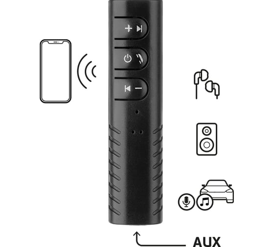 Bluetooth ресивер Deppa BT 5. 0, 90 мАч, черный 44171 1