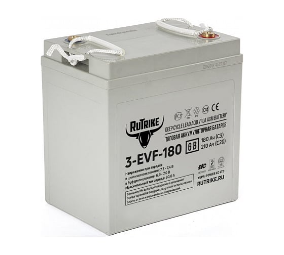 Тяговый аккумулятор Rutrike 3-EVF-180 (6V180A/H C3) 023061