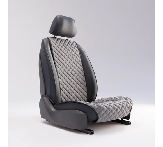 Автомобильная накидка из алькантары DuffCar серый 33-2471-39