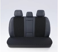 Автомобильные накидки из алькантары для заднего ряда DuffCar,  черно-синий комплект 23-2471-37С