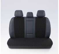 Автомобильные накидки из алькантары для заднего ряда DuffCar черный комплект 23-2471-37