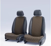 Автомобильные накидки из алькантары для передних сидений DuffCar светло-коричневый комплект 22-2471-41
