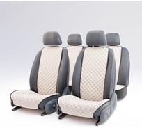 Автомобильные накидки из алькантары DuffCar полный комплект молочный 24-2471-52