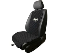 Автомобильная накидка DuffCar из алькантары, черный, с вышивкой №1 33-2471-37В№1