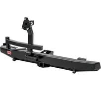 Силовой задний бампер РИФ УАЗ Хантер с квадратом под фаркоп, калиткой и подсветкой номер, лифт 65 мм RIF469-22120