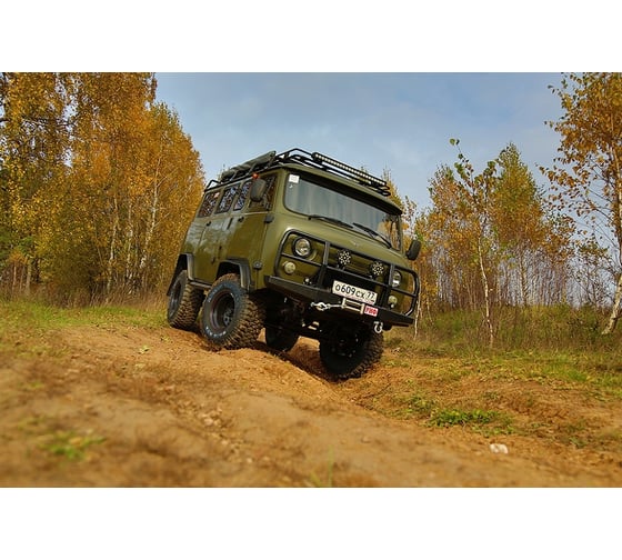 Силовой передний бампер РИФ УАЗ Буханка усиленный с защитной дугой RIF452-10602
