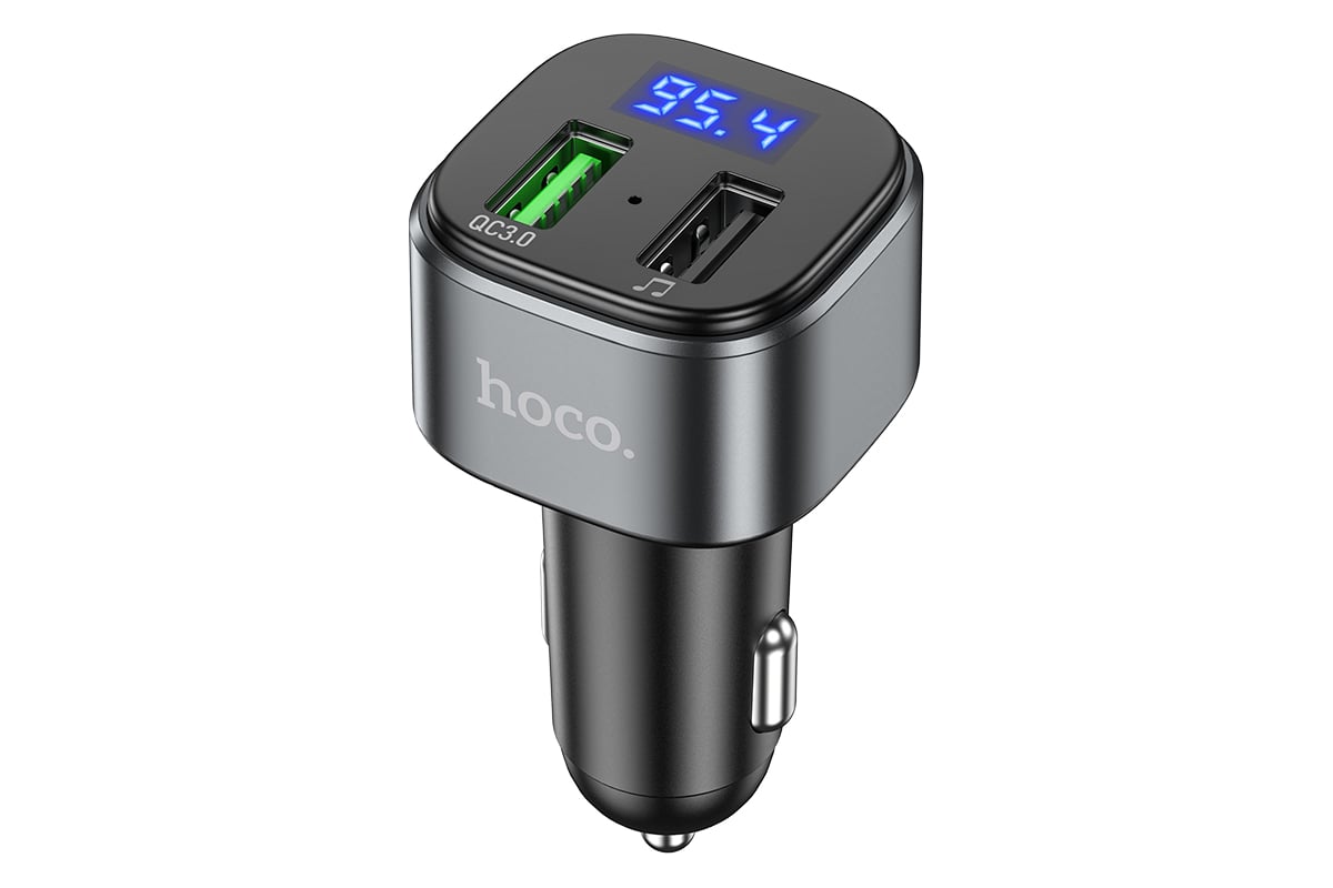 Автомобильное зарядное устройство Hoco E67, bluetooth FM Transmitter,  1xUSB, QC3.0, черный 6931474762122 - выгодная цена, отзывы, характеристики,  фото - купить в Москве и РФ