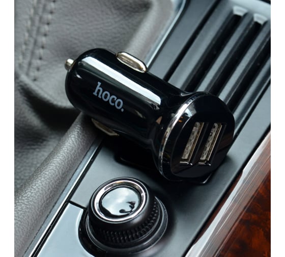 Автомобильное зарядное устройство Hoco Z1, 2xUSB, черный 6957531035909