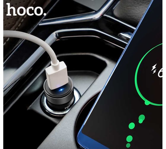 Автомобильное зарядное устройство Hoco Z32, 1xUSB, QC3.0, черный 6931474711540