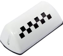 Фонарь Dollex такси шашечки 290x130x90мм, 6 магнитов, с подсветкой, белый FTX-08