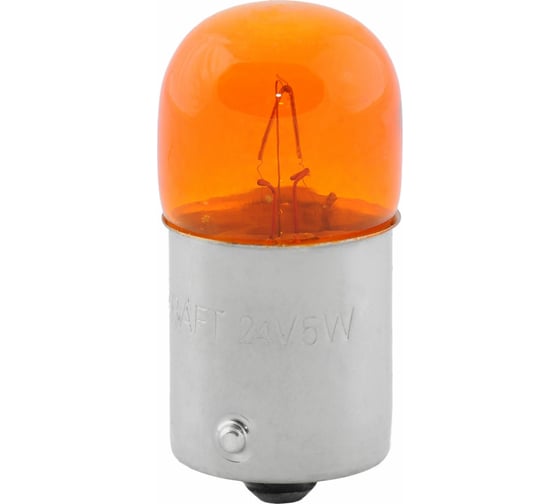 Лампа накаливания KRAFT RY5W 12v5w (BA15s) yellow, уп-ка 10 шт. KT 700050 1