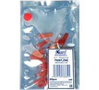 Светодиодная лампа KRAFT T5 W1.2W W2x4.6D 12v Red упаковка 20 шт. KT 700072
