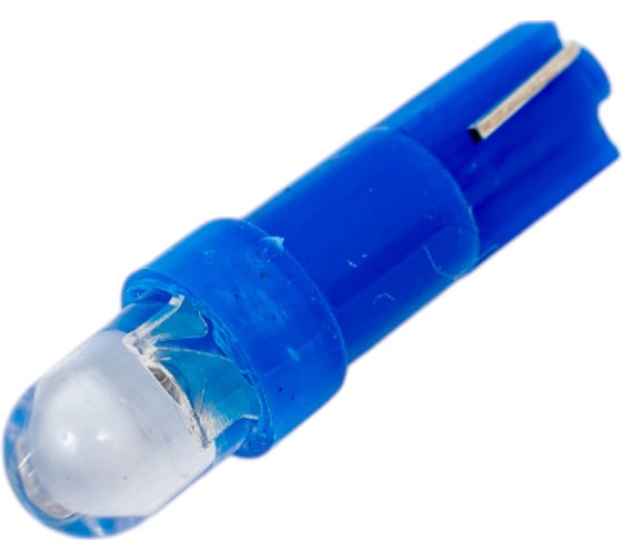 Светодиодная лампа KRAFT T5 W1.2W W2x4.6D 12v blue упаковка 20 шт. KT 700073