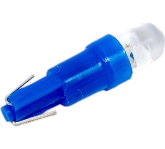 Светодиодная лампа KRAFT T5 W1.2W W2x4.6D 12v blue упаковка 20 шт. KT 700073