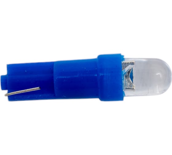 Светодиодная лампа KRAFT T5 W1.2W W2x4.6D 12v blue упаковка 20 шт. KT 700073
