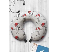 Туристическая дорожная подушка для путешествий в самолете/машине AMBESONNE японская чайная церемония trp_375927