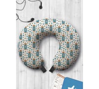 Туристическая дорожная подушка для путешествий в самолете/машине AMBESONNE мишка с подарком trp_380867