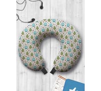 Туристическая дорожная подушка для путешествий в самолете/машине AMBESONNE новогодние ели trp_380866