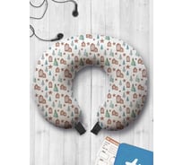 Туристическая дорожная подушка для путешествий в самолете/машине AMBESONNE новогодние звезды trp_380864