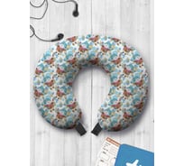 Туристическая дорожная подушка для путешествий в самолете/машине AMBESONNE одетый снеговик trp_380855