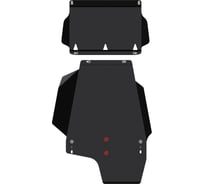 Защита картера и КПП SHERIFF для MITSUBISHI Pajero III 2000-2006 2.4/ 3.0/ 3.5/ 2.5TD/ 2.8TD, гнутая, сталь 2.0 мм, с крепежом 0424