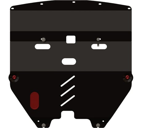 Защита картера и КПП SHERIFF для NISSAN Teana 2003-2008 2.0/ 3.5, гнутая, сталь 2.0 мм, с крепежом 0976