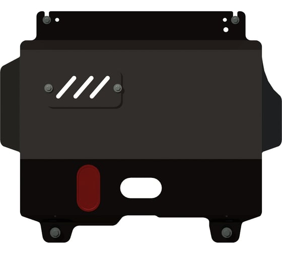 Защита картера и КПП SHERIFF для FIAT Albea 2002-2011 1.2 / 1.4 / 1.6, гнутая, сталь 2.0 мм, с крепежом 1066