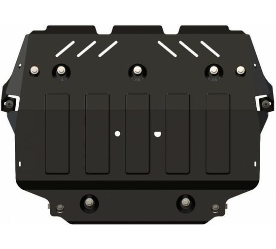 Защита картера и КПП SHERIFF для CHINA-AUTO Chana IC1022 2005-2010 1.1, гнутая, сталь 2.0 мм, с крепежом 0845 1