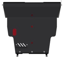 Защита картера и КПП SHERIFF для NISSAN Bassara 1999-2003 2.4, гнутая, сталь 2.0 мм, с крепежом 1081