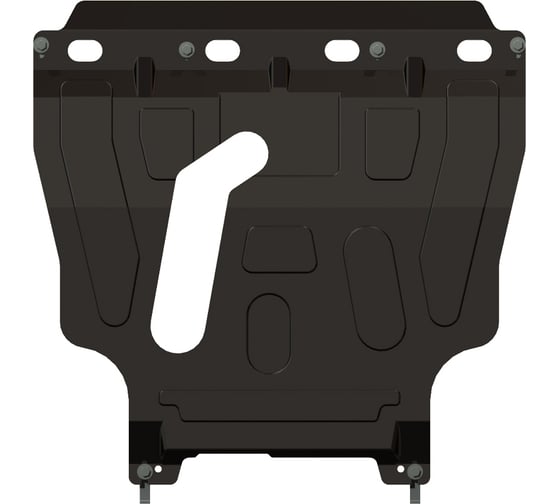 Защита картера и КПП SHERIFF для CHEVROLET Lanos с пламягасителем 2007-2009 1.5/ ZAZ Chance 2009-2014 1.5 ,штампованная, сталь 2.0 мм, с крепежом 1237 1