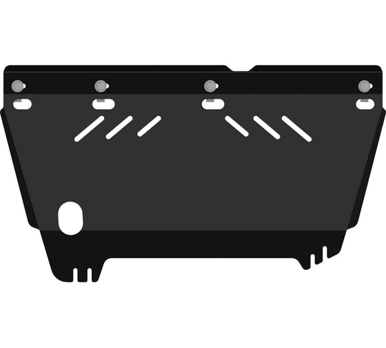 Защита картера и КПП SHERIFF для CITROEN C3 Picasso 2009-2017 1.4/ 1.6/ PEUGEOT 207 2006-2013 1.4/ 1.6/ 1.4D/ 1.6D, гнутая, сталь 2.0 мм, с крепежом 1106