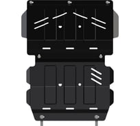 Защита картера SHERIFF и радиатора для MITSUBISHI L200 2006-2015 2.5 TD/ MITSUBISHI Pajero Sport II 2008-2016 2.5TD / 3.0 / 3.2TD / 3.5 ,Универсальный штамповка ,стал 2466