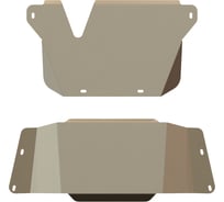 Защита КПП SHERIFF и РК для TOYOTA Land Cruiser 105 2002-2007 4.2D/ 4.5/ 4,7, гнутая, AL 5 мм, с крепежом 1740