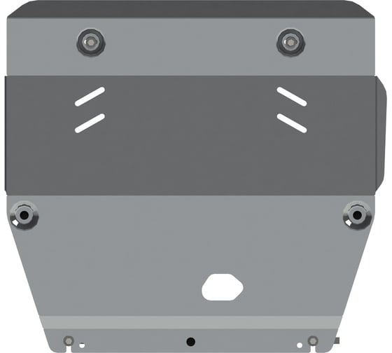 Защита картера и КПП SHERIFF для NISSAN X-Trail 2007-2014 2.0/ 2.0dCi/ 2.5 КПП:MCVT/ 6MT/ CVT/ AT, гнутая, AL 6 мм, с крепежом 3953 1