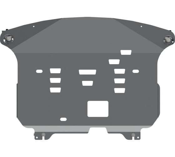 Защита картера и КПП SHERIFF для HYUNDAI Santa Fe 2018-2021 2.2 CRDi/ 2.4GDI MT, AT/ HYUNDAI Santa Fe 2018-2021 2.2 CRDi/ 2.4GDI MT, AT, гнутая, AL 4 мм крепежо 3956 1