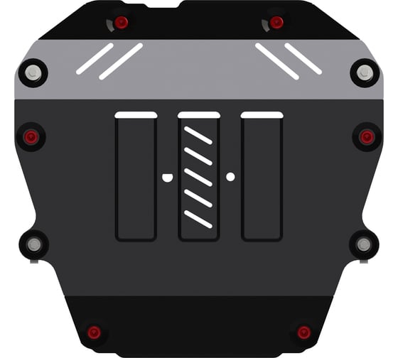 Защита картера и КПП SHERIFF для CHEVROLET Captiva 2014-2016 2.2TD AТ4wd/ / OPEL Antara 2014-2017 2.4 АТ 4wd, универсальнай штамповка, сталь 2.0 мм, с крепежом 3027 1